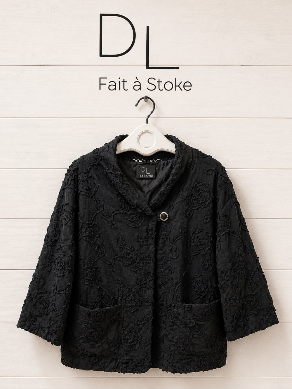 DL Black Textured Jacket XXL / 1X